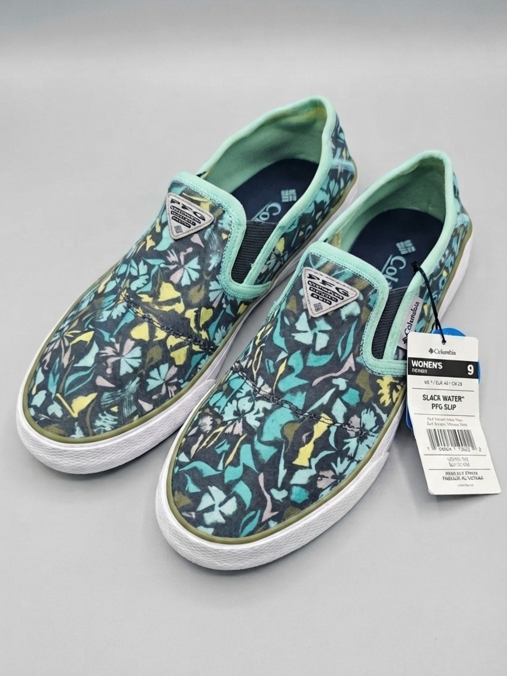 Columbia PFG Slack Water Slip-On Floral Sneakers - Women's Size 9